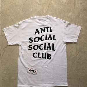 White ANTI- SOCIAL social club authentic tee.